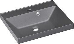 Style Line Мебель для ванной с кварцевой раковиной серый шелк Батлер 50 белая Люкс антискрейтч Plus – фотография-9